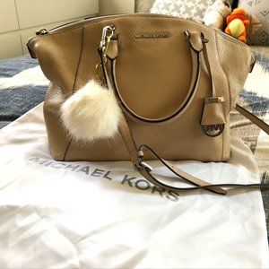 Michael Kors Riley Pebbled Satchel Bellet Color